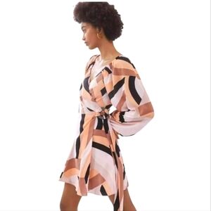 Anthropologie HUTCH Geo Wrap Mini Dress.  Size Small